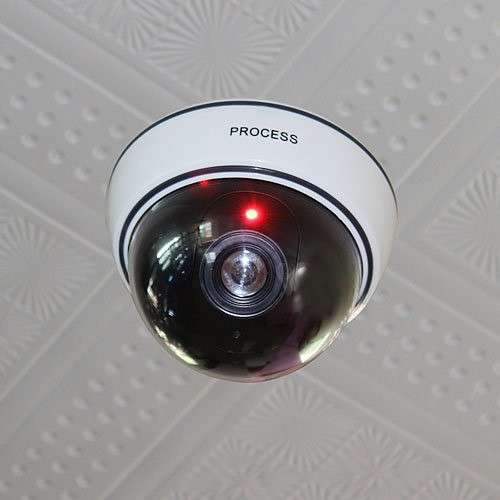 Dummy Dome Camera With Flashing Red LED Light | Scare Away Intruders