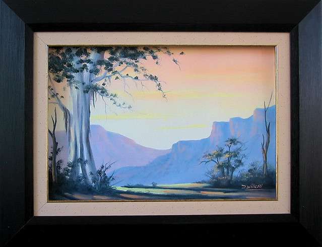 DANE WILLERS:  (1949 - ) Oil:  Drakensberg Dawn, Unframed. Gallery Price: R5000.00