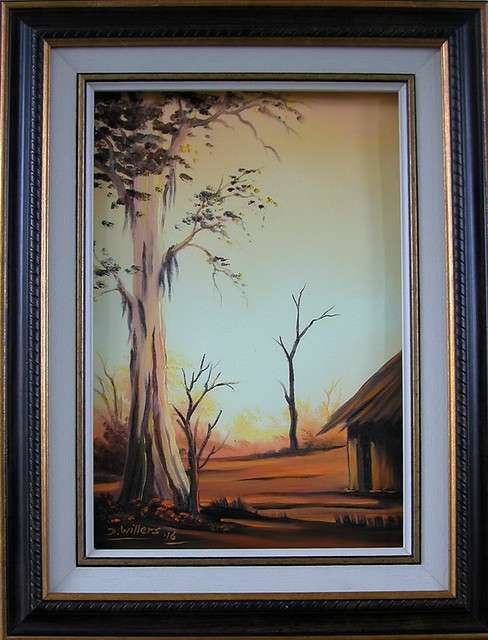 DANE WILLERS:  (1949 - ) : African Dusk. FRAMED! Gallery Price: R4500.00