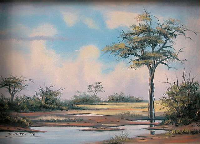 DANE WILLERS (1949 - ) :  Original Oil: Summer Rain.  Gallery Price: R2200.00