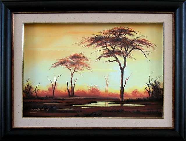 DANE WILLERS Original Oil: Sunset.  Gallery Price: R4500.00