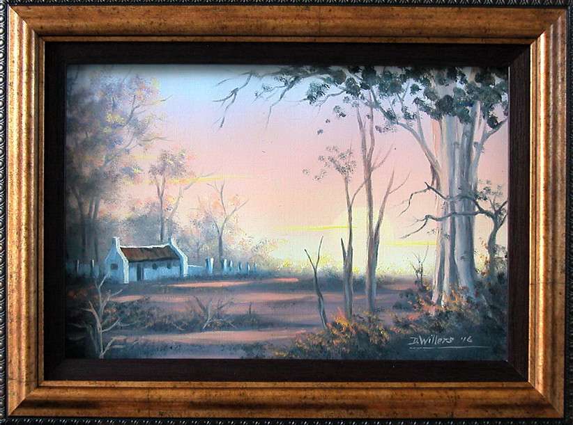 DANE WILLERS:  (1949 - ) Stunning Original Oil: Dawn Glow.Unframed. Gallery Price: R5000.00
