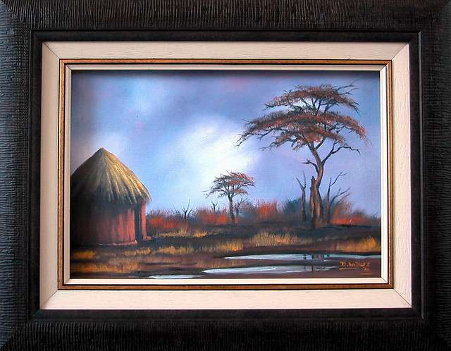 DANE WILLERS :Original Oil: Rural Showers. STUNNING OIL ! FRAMED!. Gallery Price: R6000.00