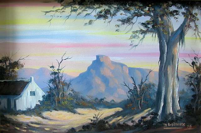 DANE WILLERS Original Oil: Near Seweweekspoort.. Gallery Price R4000.00