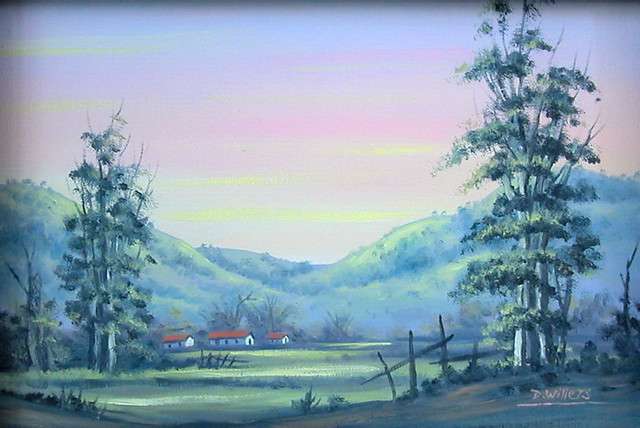 DANE WILLERS:  (1949 - ) Original Oil on Canvas: Transkei Sunrise. Gallery Price: R3800.00