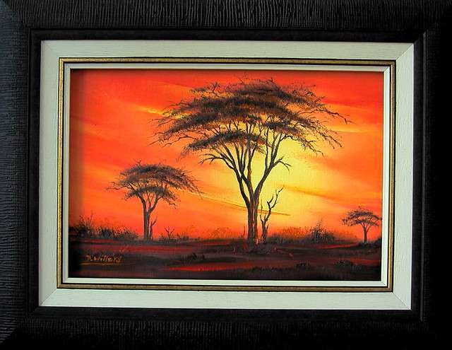 DANE WILLERS (1949 - ): Stunning Original Oil: Sundown.  Gallery Price: R4000.00