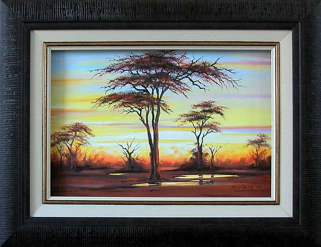 DANE WILLERS:  (1949 - ) Oil: New Day. ( Still Wet ) FRAMED !. Gallery Price: R4500.00