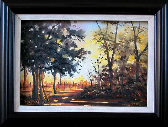 DANE WILLERS:  (1949 - ) Stunning Oil on Canvas. Forest Light. Gallery Price: R4000.00