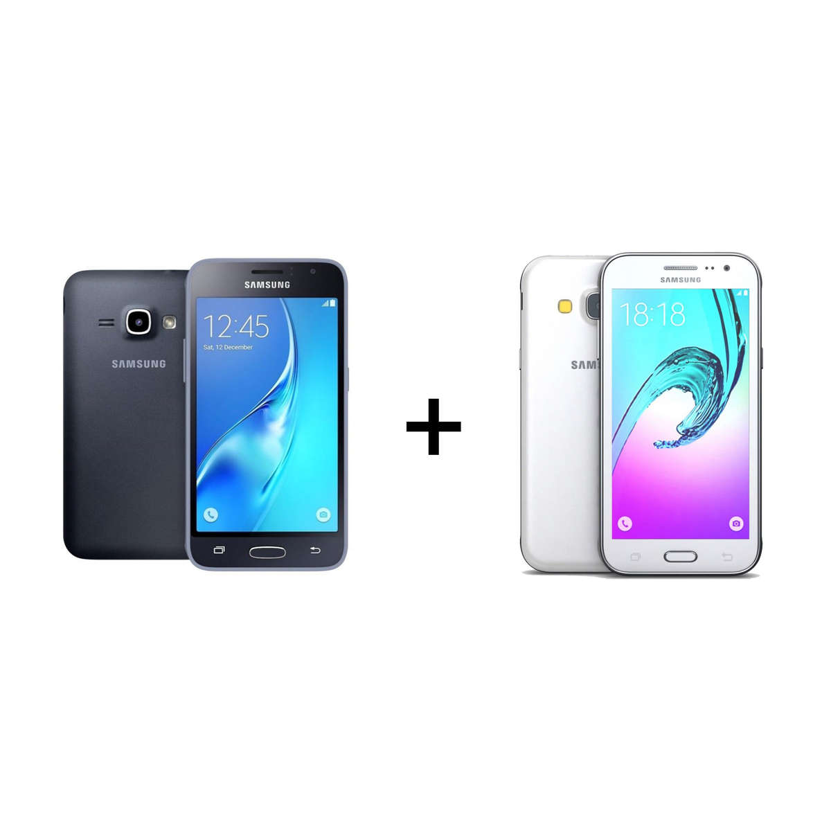 Samsung Galaxy J1 (2016) - Black + Samsung Galaxy J3 2016 - White
