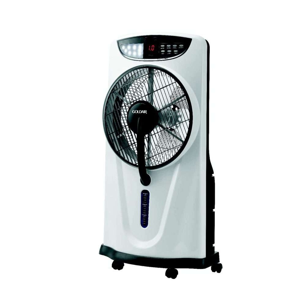 Goldair Rechargeable Mist Box Fan GMBFR-6112:Cool Comfort with Remote & LED