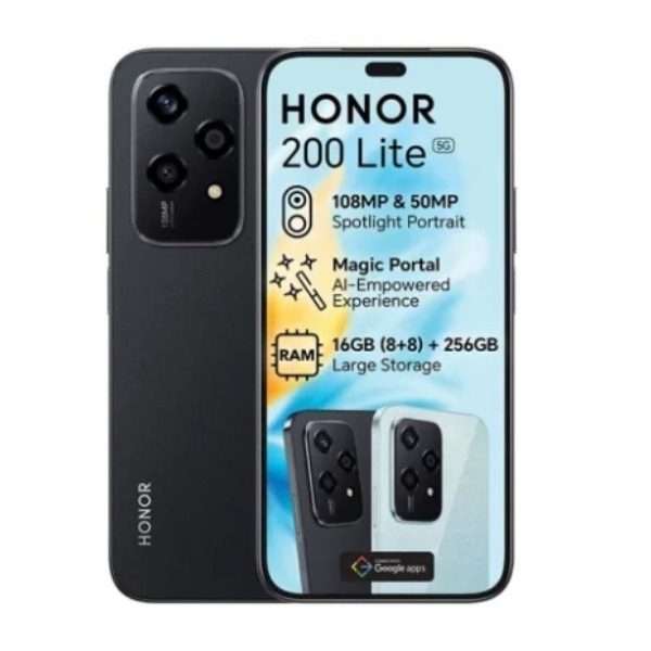 Honor 200 Lite 5G Dual Sim 256GB - Black