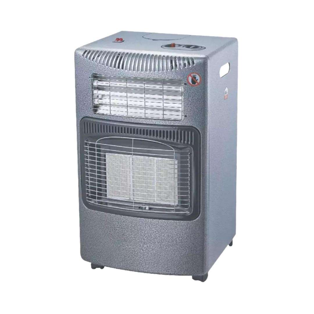 GOLDAIR 3 PANEL GAS AND ELECTRIC ROOM HEATER GBGH-420BB SILVER