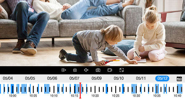 Camcamp SC44 2.5K Solar Wireless Home Security Camera System with 7 inch Touchscreen NVR Monitor