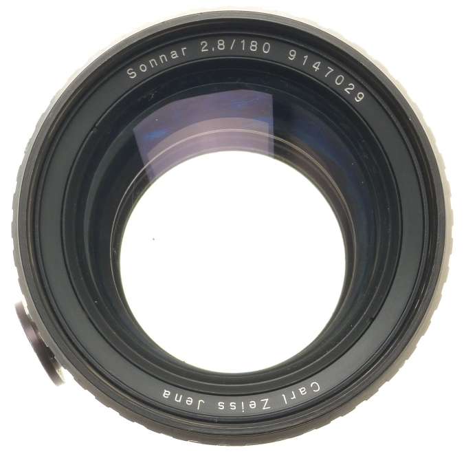PENTACON 6x6 MEDIUM FORMAT SONNAR 2.8/180mm ZEISS COATED LENS HOOD CASE AND CAP