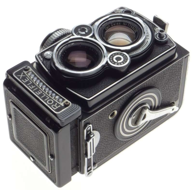 ROLLEIFLEX 3.5 f=75mm Zeiss Planar TLR medium format film camera 3.5/75 metered
