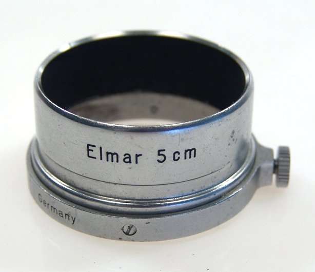 LEICA CHROME VINTAGE LENS HOOD SHADE ELMAR 5cm SLIP ON