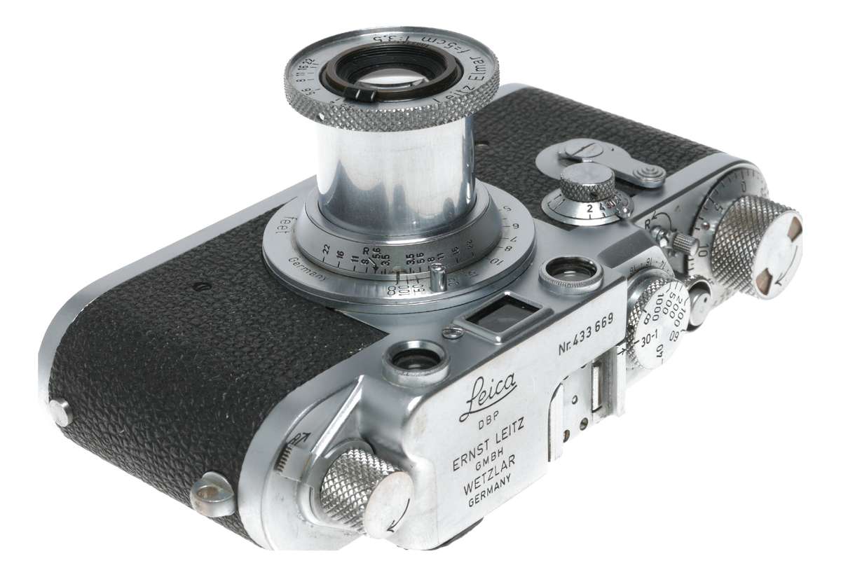 Leica IIIf RF 35mm film camera Leitz Elmar f=5cm 1:3,5 vintage self timer
