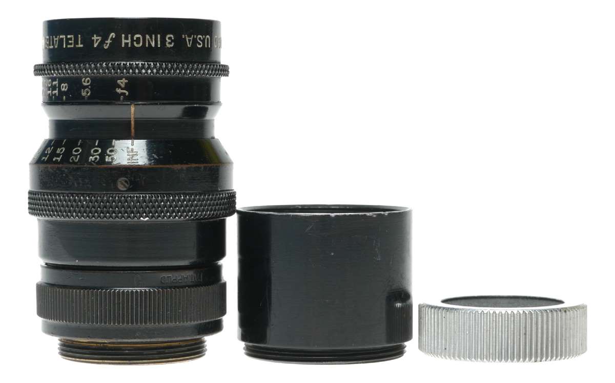 Bell Howell 3 inch f/4 Telate Cine Lens C-Mount for Bolex Beaulieu