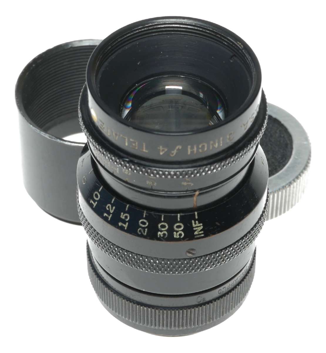 Bell Howell 3 inch f/4 Telate Cine Lens C-Mount for Bolex Beaulieu