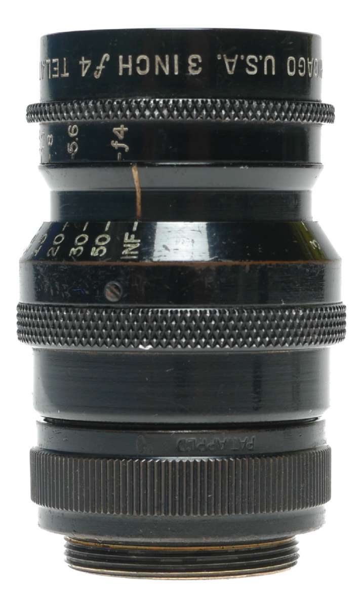 Bell Howell 3 inch f/4 Telate Cine Lens C-Mount for Bolex Beaulieu
