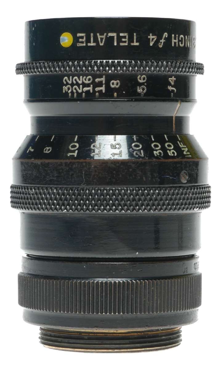 Bell Howell 3 inch f/4 Telate Cine Lens C-Mount for Bolex Beaulieu