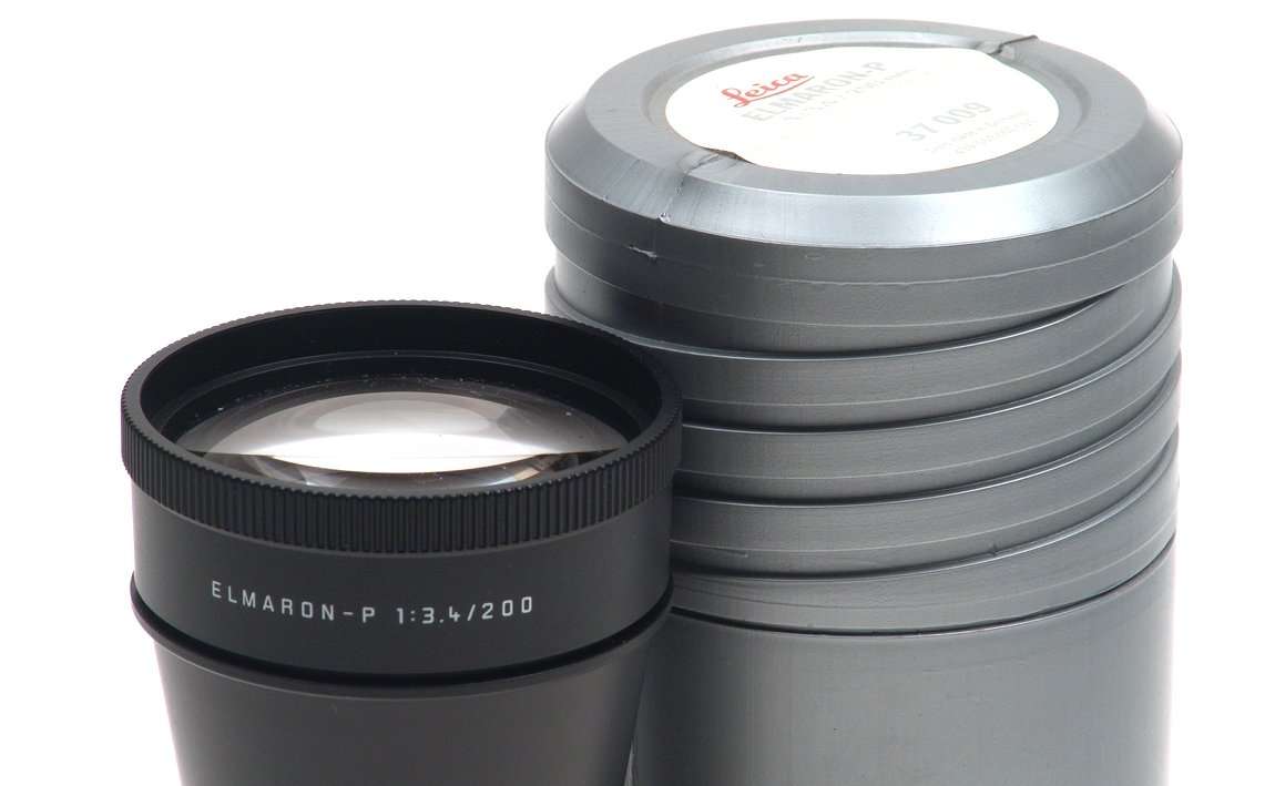 LEICA ELMARON-P 3.4/200 mm PRADOVIT NEW LENS CASED MINT