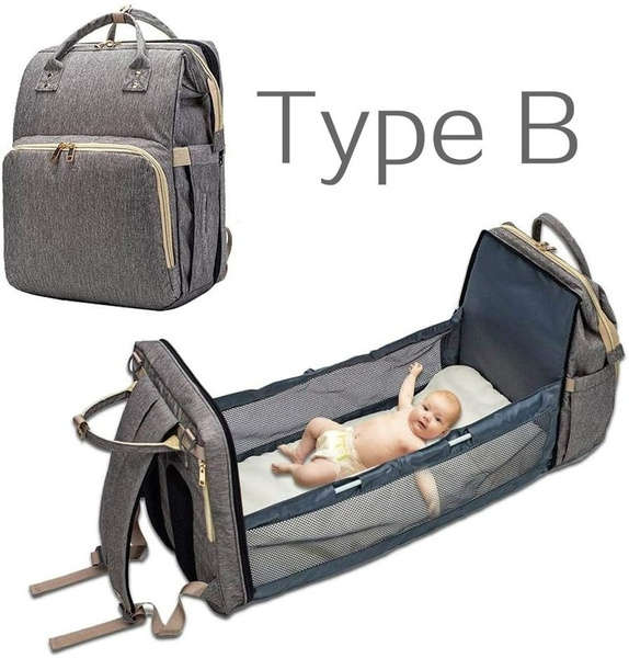 Portable 2 in 1 Bassinet For Baby Foldable Baby Bed and  Bag