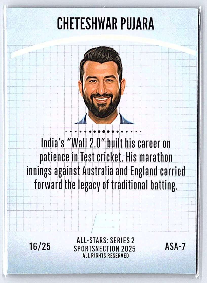 Cheteshwar Pujara Sportnections Cricket Legends Series 2 #7 (Autograph) 25 - NM