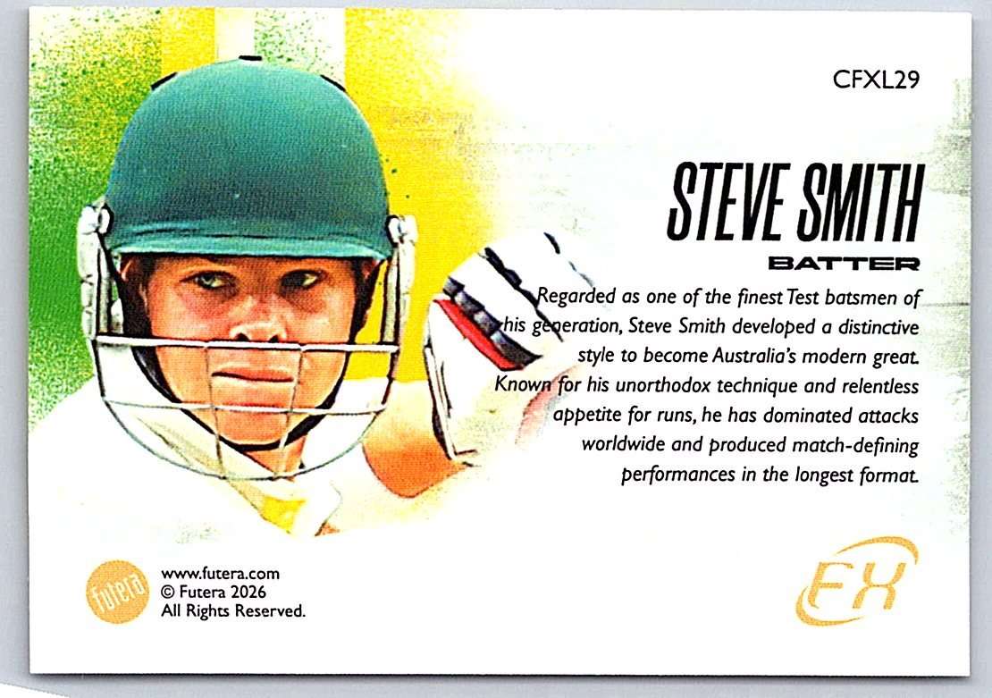 Steve Smith Futera FX Cricket Series 1 - NM