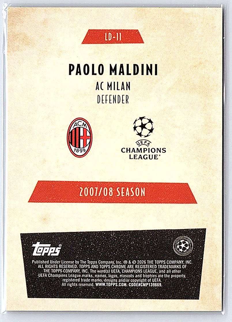 Paolo Maldini 2025 Topps Chrome UCC #LD-11 - NM