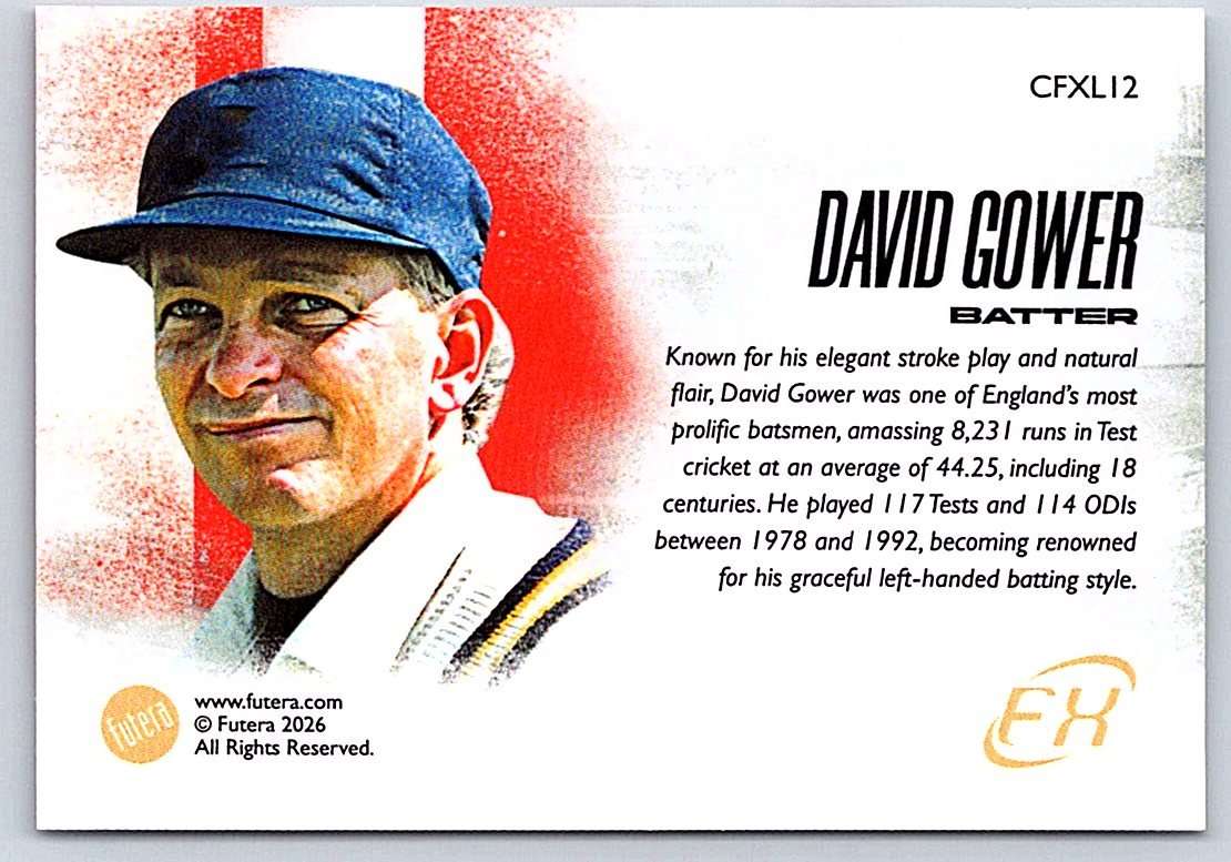David Gower Futera FX Cricket Series 1 #CFXL12 - NM