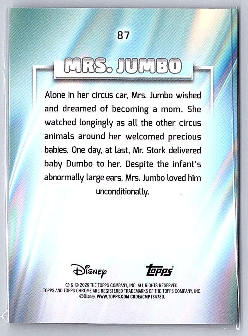 Mrs. Jumbo Topps Disney Chrome 2026 #87 - NM