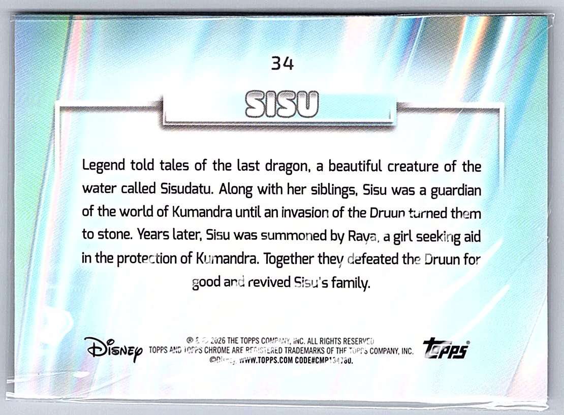 Sisu Topps Disney Chrome 2026 #34 - NM