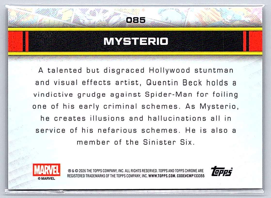 Mysterio Topps Marvel Comics Chrome 2026 #085 - NM