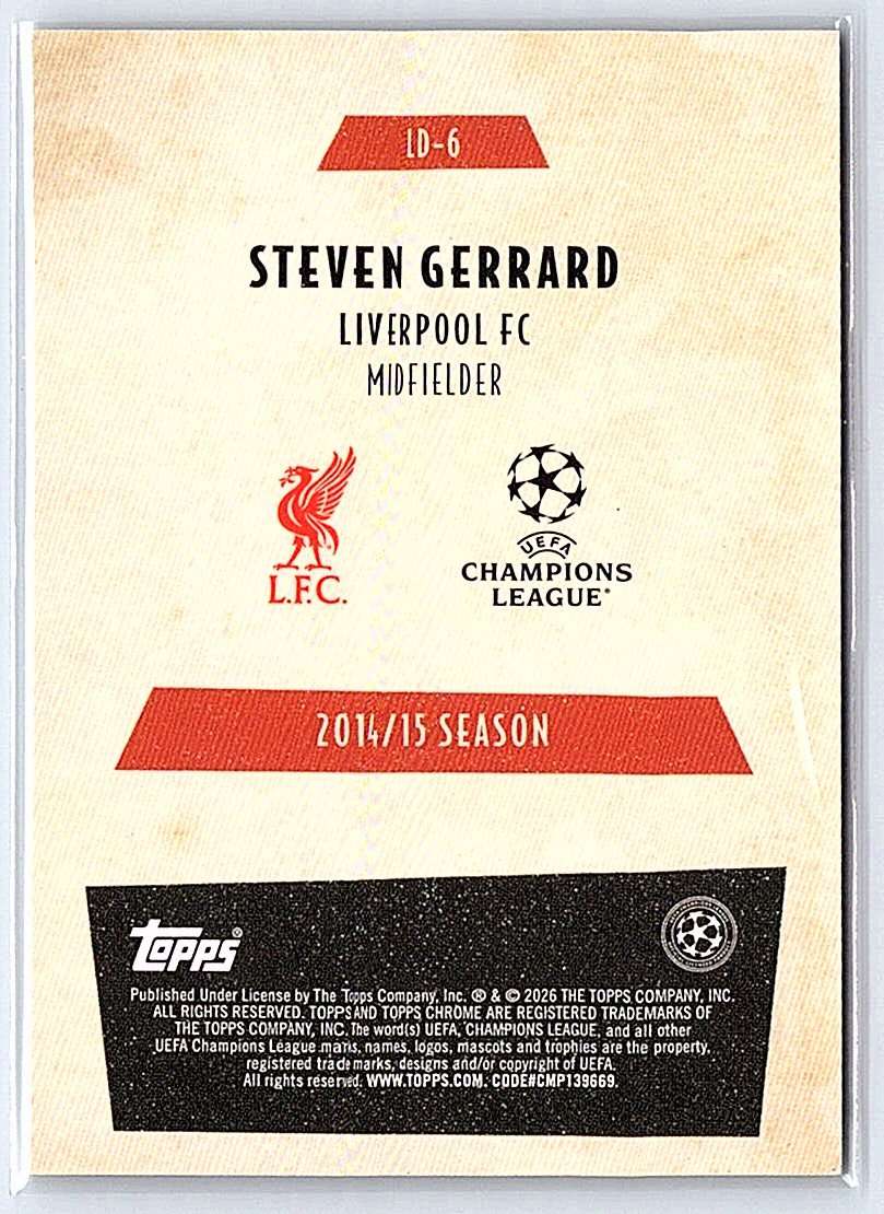 Steven Gerrard 2025 Topps Chrome UCC #LD-6 - NM