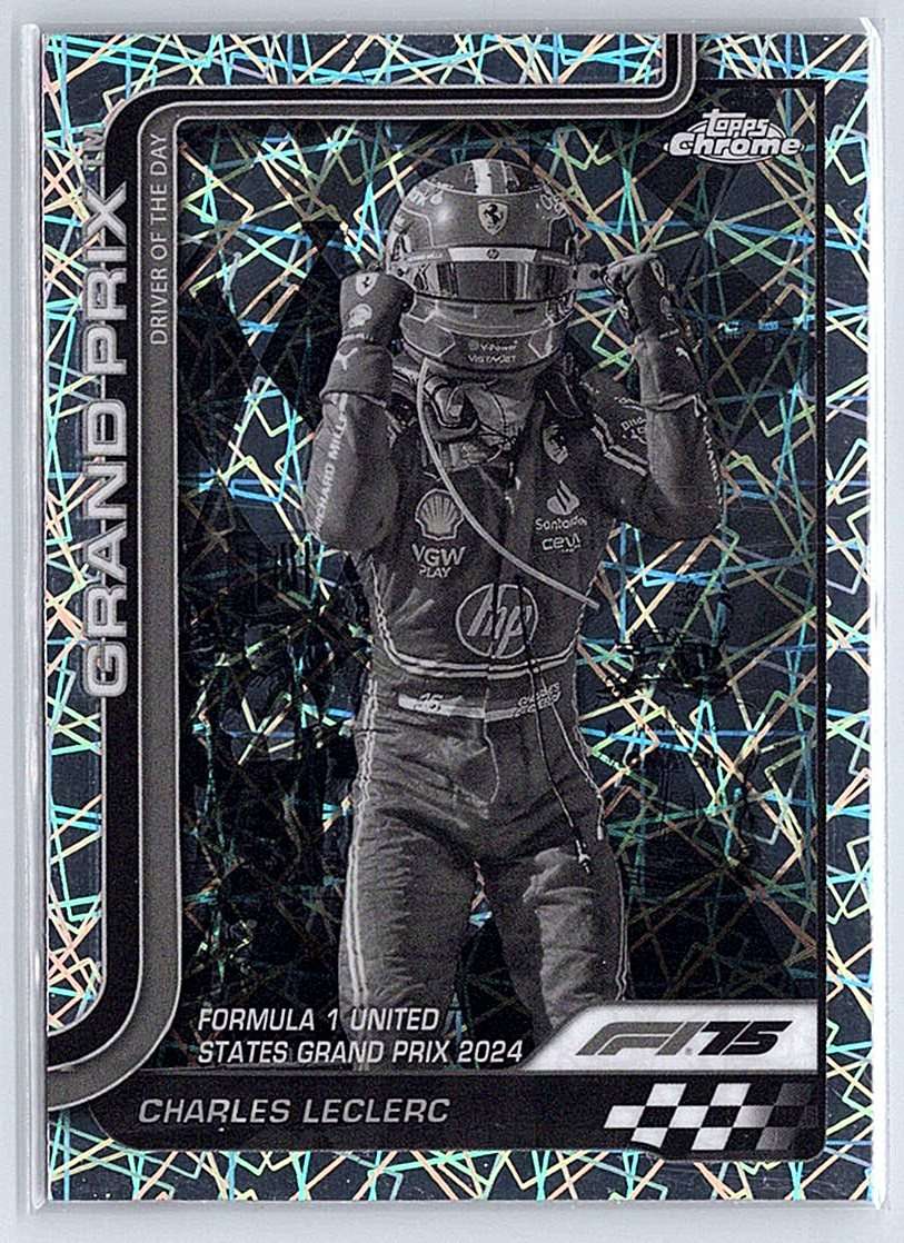 Charles Leclerc F1 Topps Chrome 2025 #140 (B&W Lazer) - NM