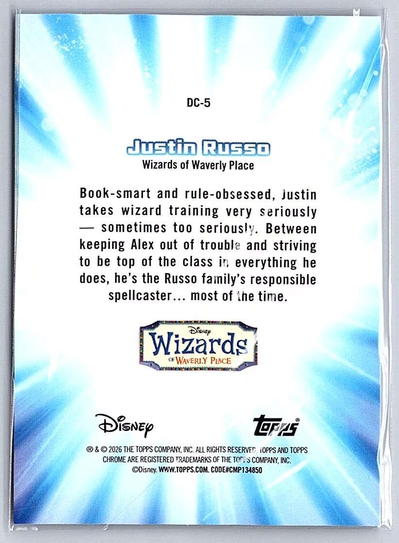 Justin Russo Topps Disney Chrome 2026 #DC-5 - NM