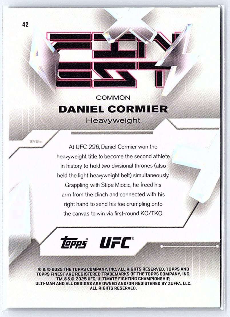 Daniel Cormier 2025 Topps Finest UFC #42 - NM