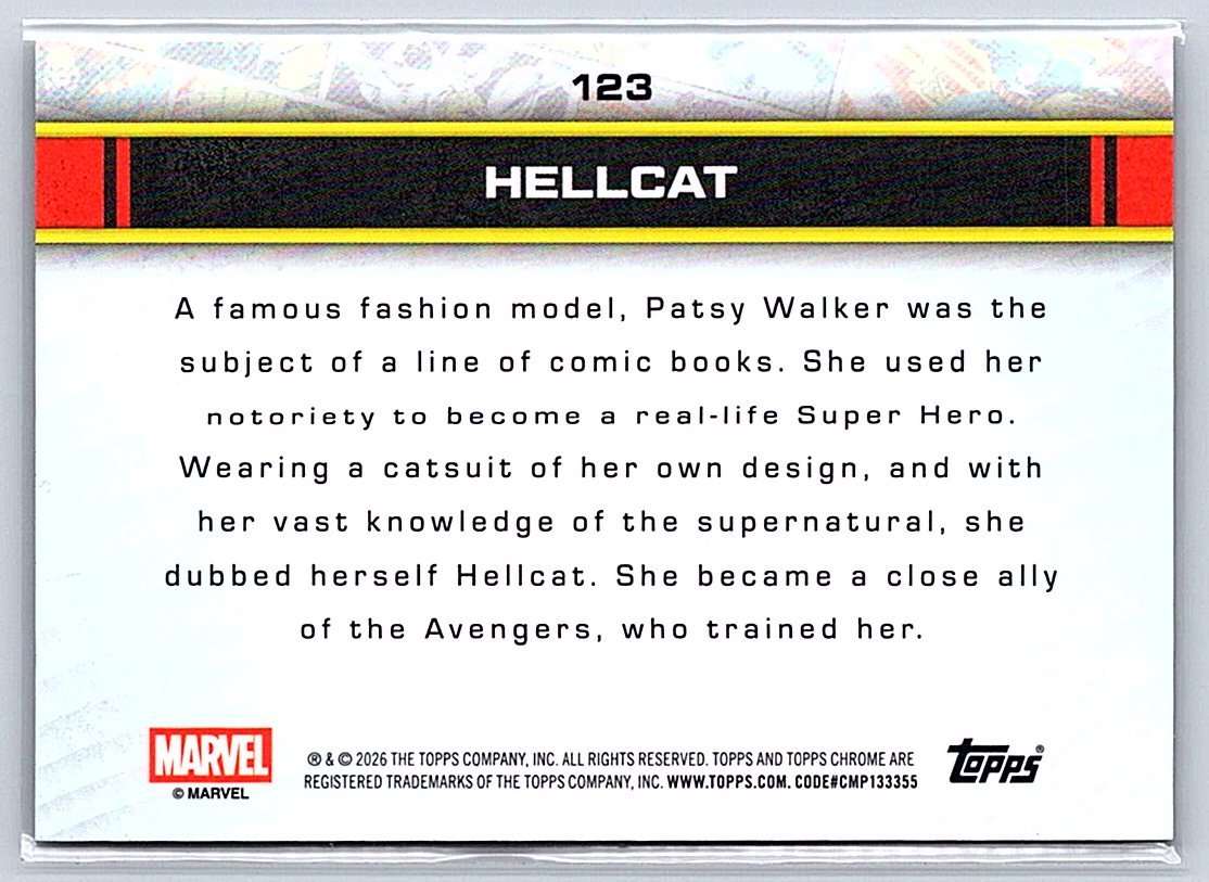 Hellcat Topps Marvel Comics Chrome 2026 #123 - NM