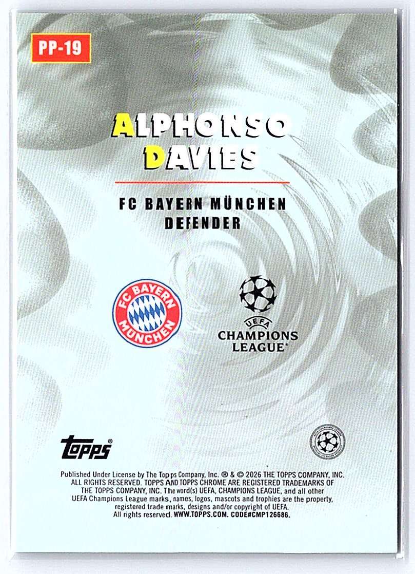 Alphonso Davies 2025 Topps Chrome UCC #PP-19 - NM