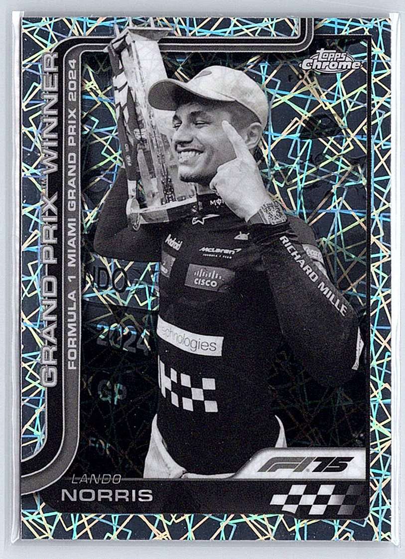 Lando Norris F1 Topps Chrome 2025 #GPW-11 (B&W Lazer Refractor) - NM