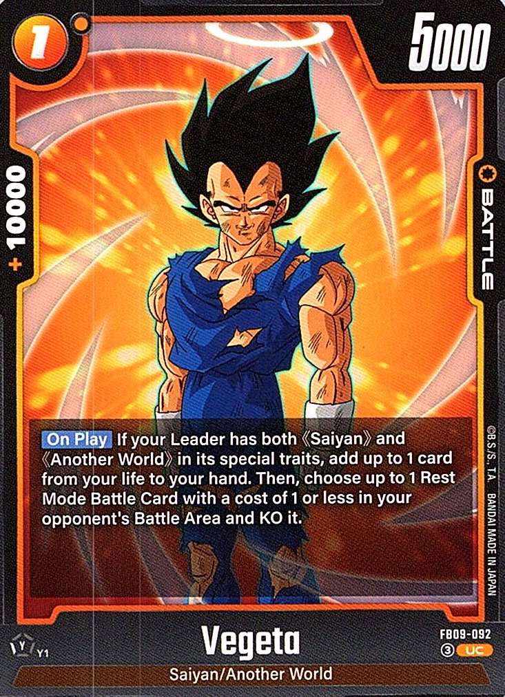 Vegeta - FB09-092 Dual Evolution #FB09-092 - NM