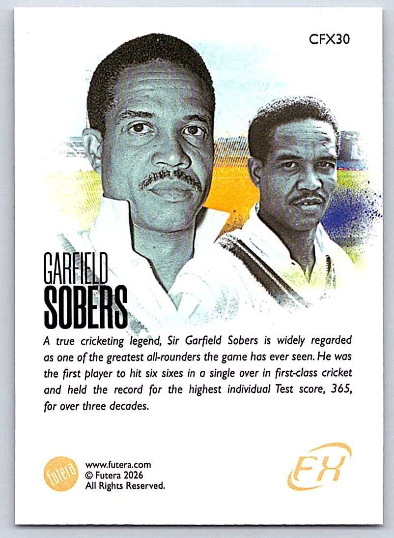 Garfield Sobers Futera FX Cricket Series 1 #CFX30 - NM