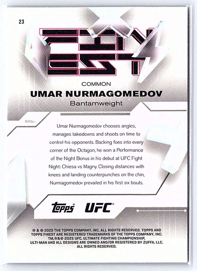 Umar Nurmagomedov 2025 Topps Finest UFC #123 - NM
