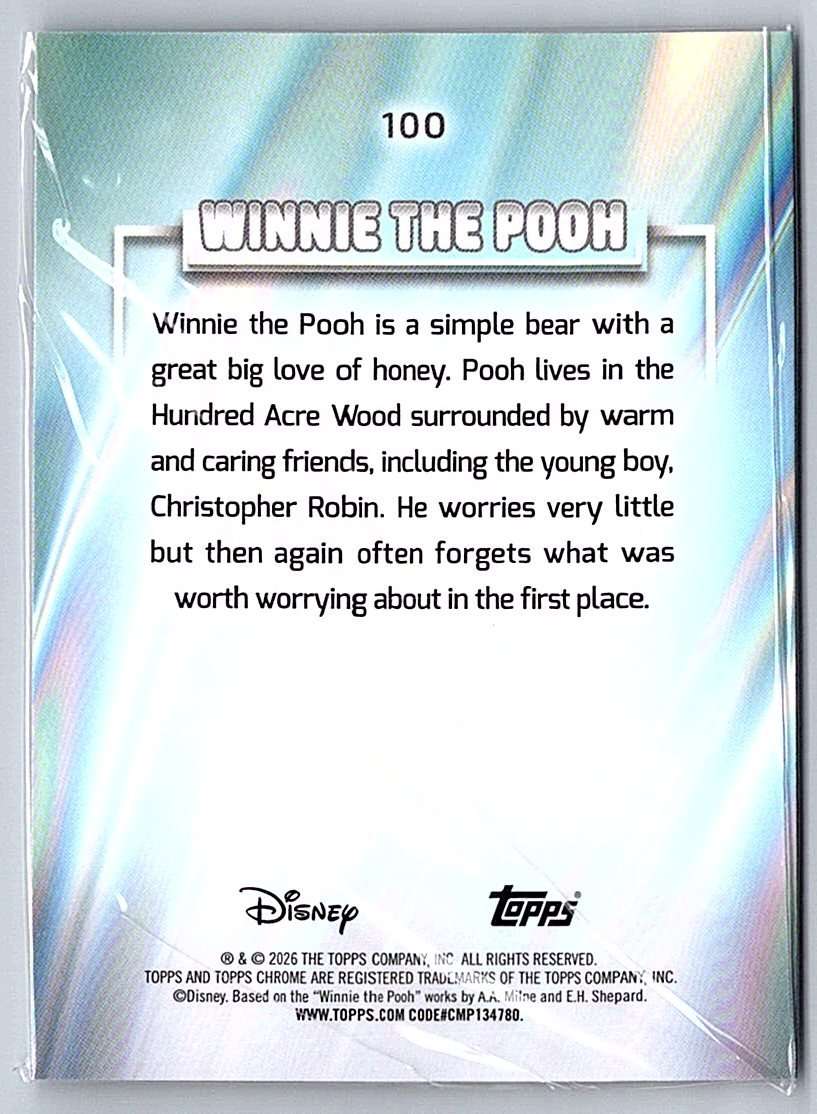 Winnie the Pooh Topps Disney Chrome 2026 #100 - NM