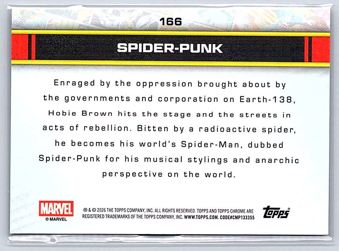 Spider-Punk Topps Marvel Comics Chrome 2026 #166 - NM