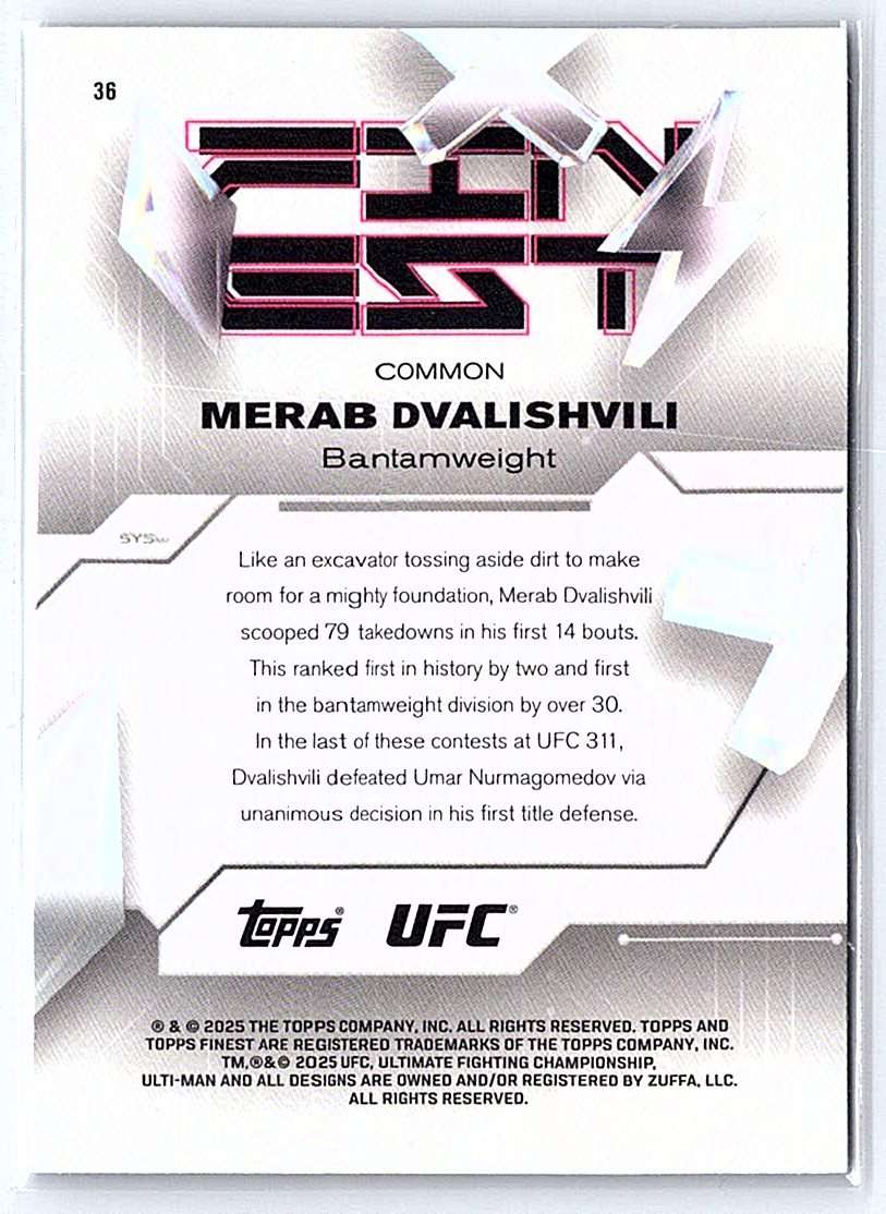 Merab Dvalishvili 2025 Topps Finest UFC #36 - NM