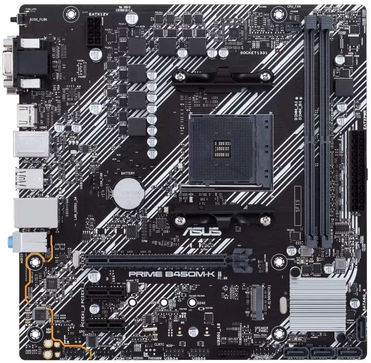 Asus Prime B450M-K II AMD Socket AM4 Micro ATX Motherboad