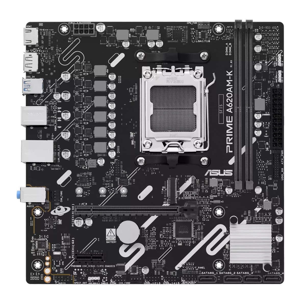 Asus PRIME A620AM-K AM5 M-ATX Motherboard