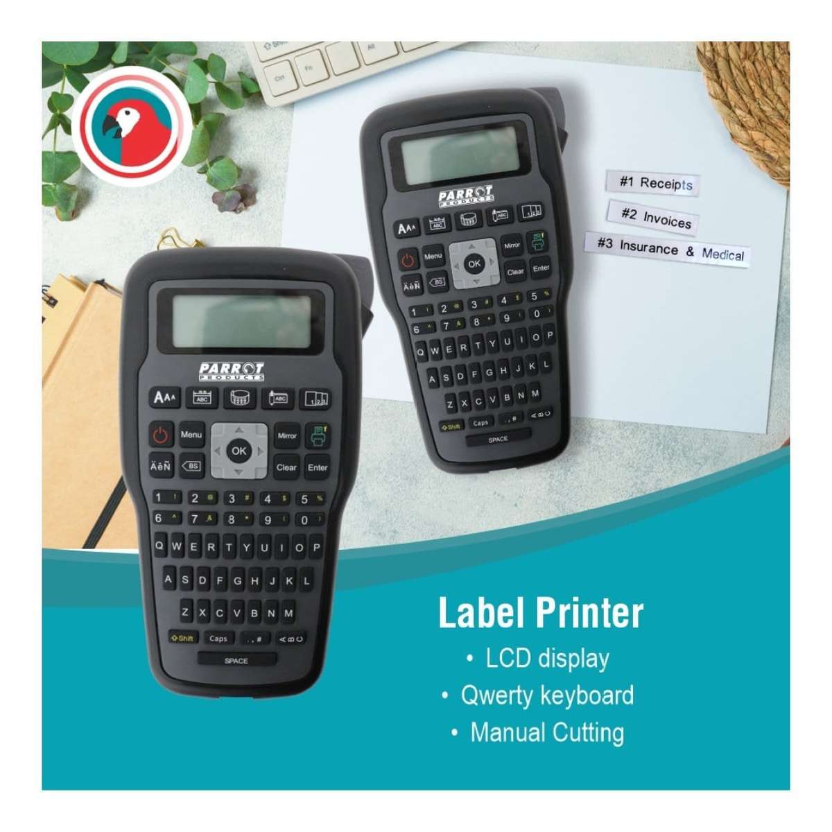 Parrot E1000Pro Portable Label Printer Black